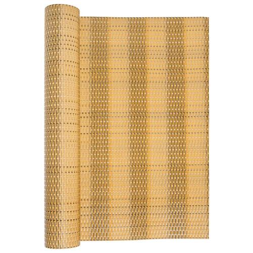 Altanafskærmning 400x80 cm polyrattan lysebrun