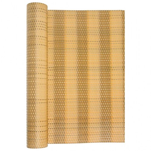 Altanafskærmning 600 × 90 cm i polyrattan - lysebrun