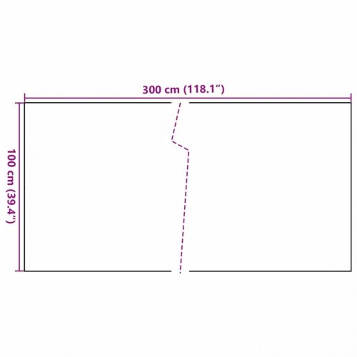 Altanafskærmning 300x100 cm polyrattan hvid