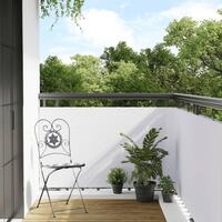 Altanafskærmning 600x80 cm polyrattan hvid
