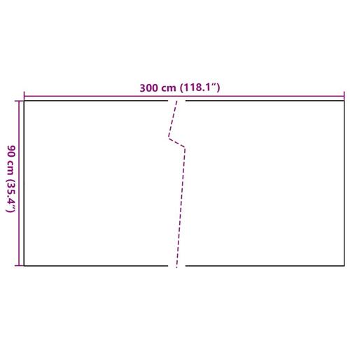 Altanafskærmning 300x90 cm polyrattan sort