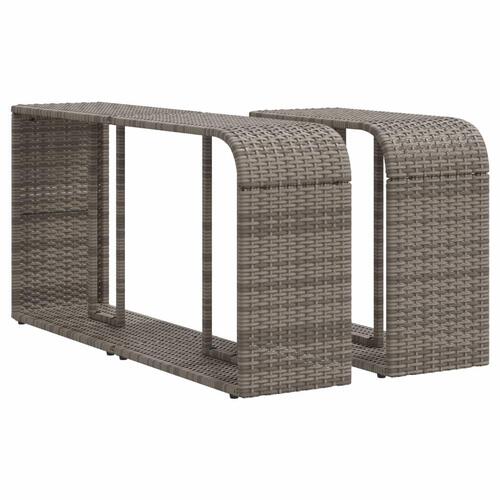 Loungesæt til haven 11 dele med hynder polyrattan grå