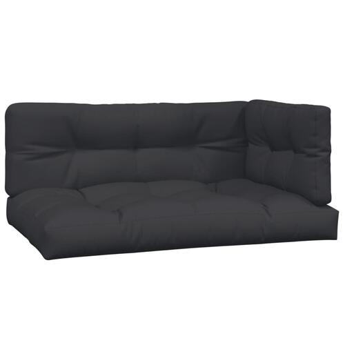 Hjørnemoduler til pallesofa 2 stk. med hynder massivt akacietræ