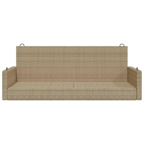 Gyngebænk 119x56x48 cm polyrattan beige