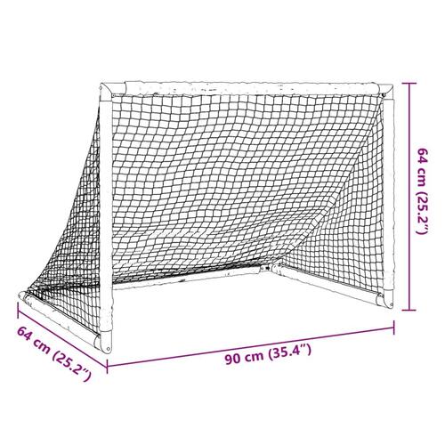 Fodboldmål til børn 90x64x64 cm foldbart sort