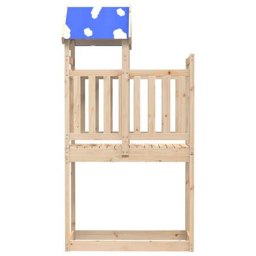 Legetårn 110,5x52,5x215 cm massivt fyrretræ