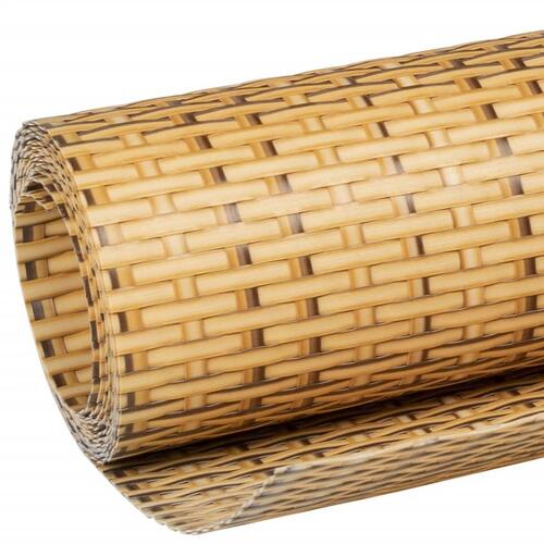 Altanafskærmning 500x80 cm polyrattan lysebrun
