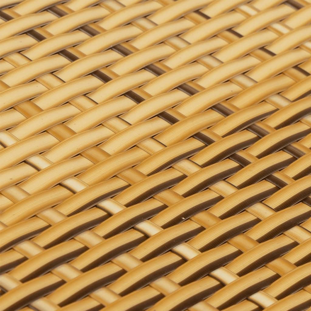 Altanafskærmning 300x80 cm polyrattan lysebrun