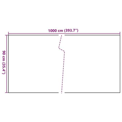 Altanafskærmning 1000x90 cm polyrattan lysebrun