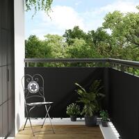 Altanafskærmning 500x80 cm polyrattan sort