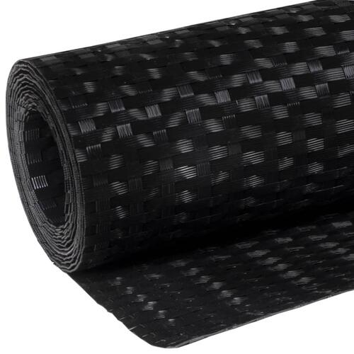 Altanafskærmning 500x80 cm polyrattan sort