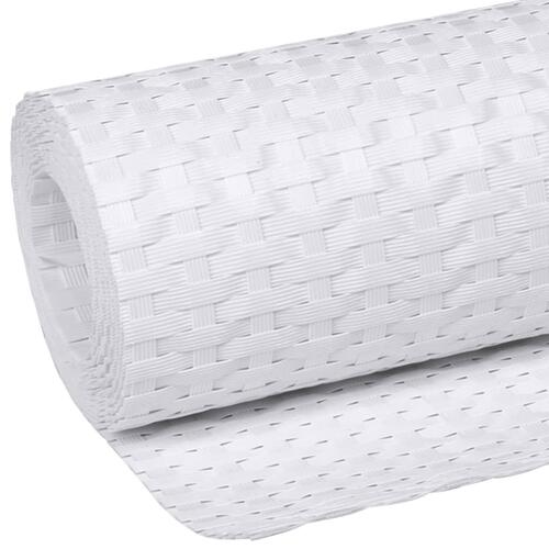 Altanafskærmning 1000x80 cm polyrattan hvid