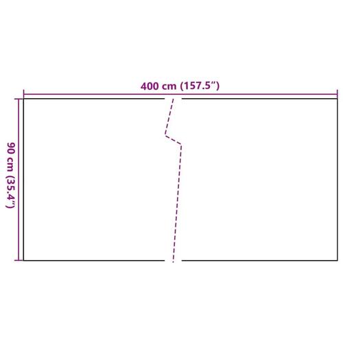Altanafskærmning 400x90 cm polyrattan sort