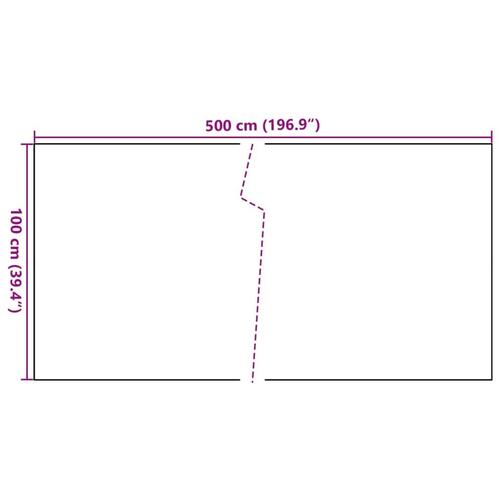 Altanafskærmning 500x100 cm polyrattan sort