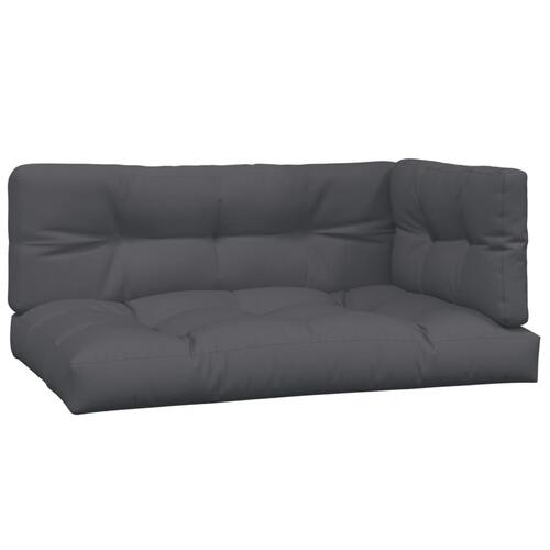 Hjørnemoduler til pallesofa 2 stk. med hynder massivt akacietræ