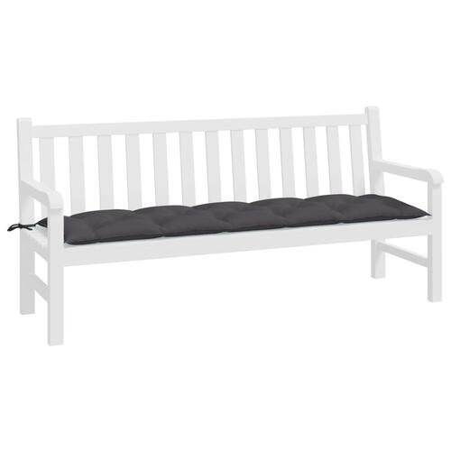 Hynde til havebænk 180x50x7 cm oxfordstof antracitgrå