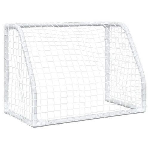Fodboldmål 2 stk. 64x35x48 cm med bold til børn metal hvid