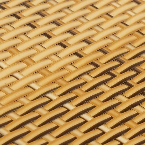 Altanafskærmning 400x90 cm polyrattan lysebrun