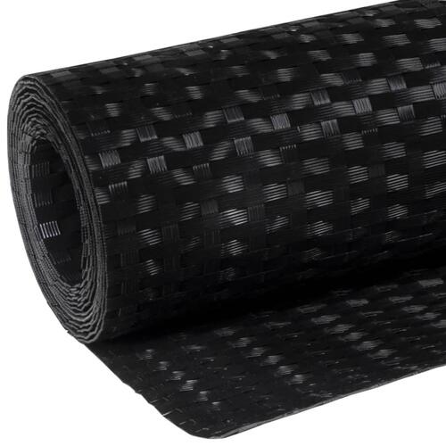 Altanafskærmning 300x80 cm polyrattan sort