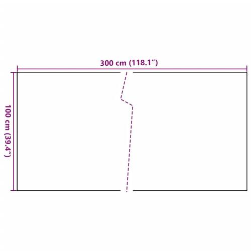 Altanafskærmning 300x100 cm polyrattan sort