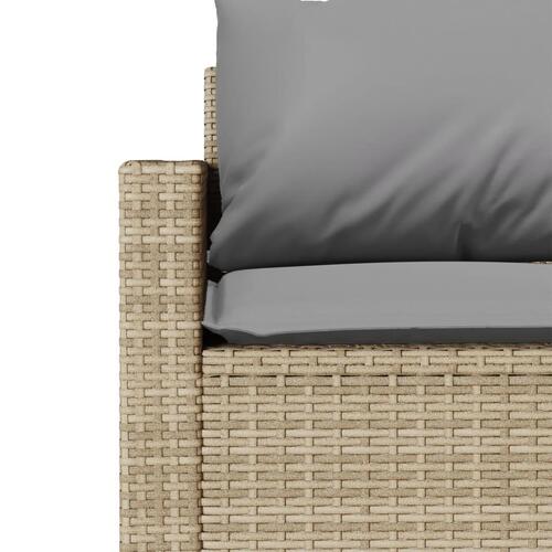 3-personers havesofa med hynder polyrattan beige