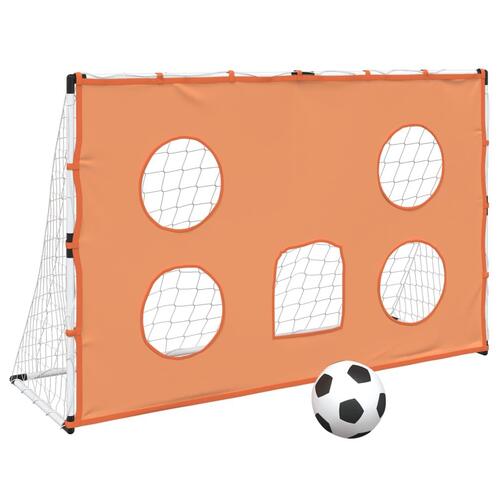 Fodboldmål 182x62x118 cm med præcisionsdug og bold