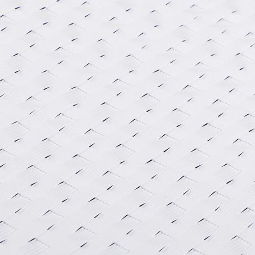 Altanafskærmning 400x100 cm polyrattan hvid
