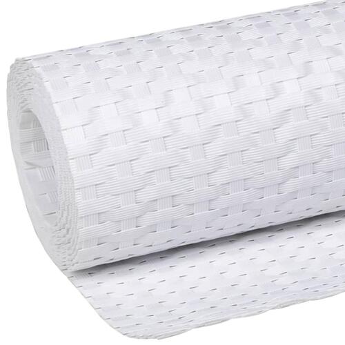 Altanafskærmning 400x100 cm polyrattan hvid