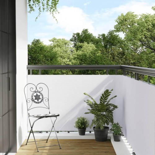 Altanafskærmning 600x100 cm polyrattan hvid