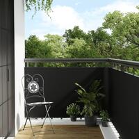 Altanafskærmning 400x80 cm polyrattan sort