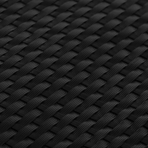 Altanafskærmning 400x80 cm polyrattan sort
