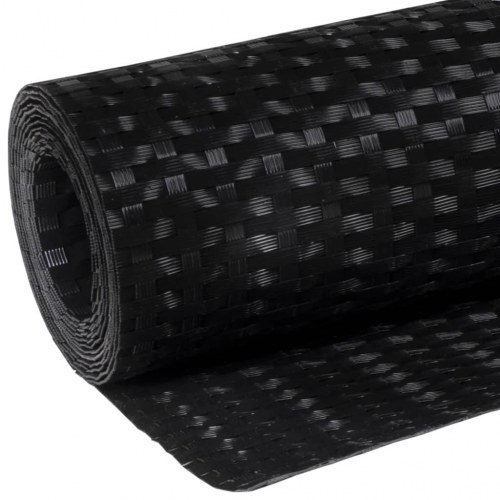 Altanafskærmning 400 × 100 cm i polyrattan - sort