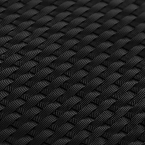 Altanafskærmning 500x90 cm polyrattan sort