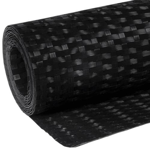 Altanafskærmning 500x90 cm polyrattan sort