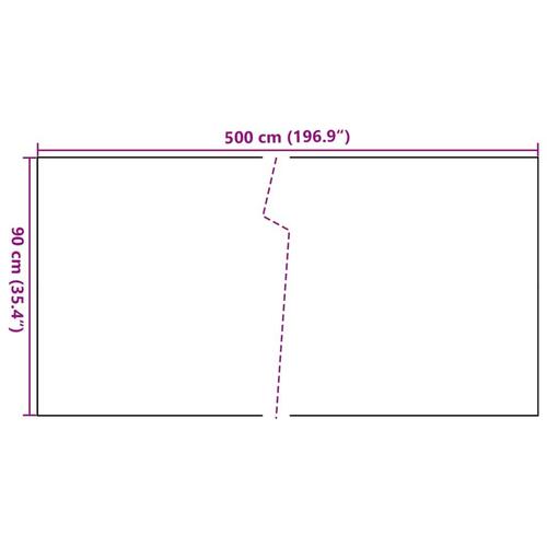 Altanafskærmning 500x90 cm polyrattan sort