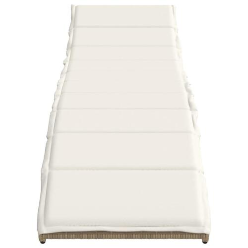 Liggestole 2 stk. med hynder polyrattan beige