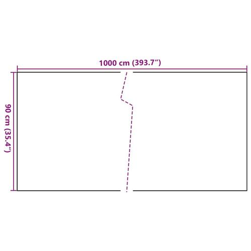 Altanafskærmning 1000x90 cm polyrattan hvid