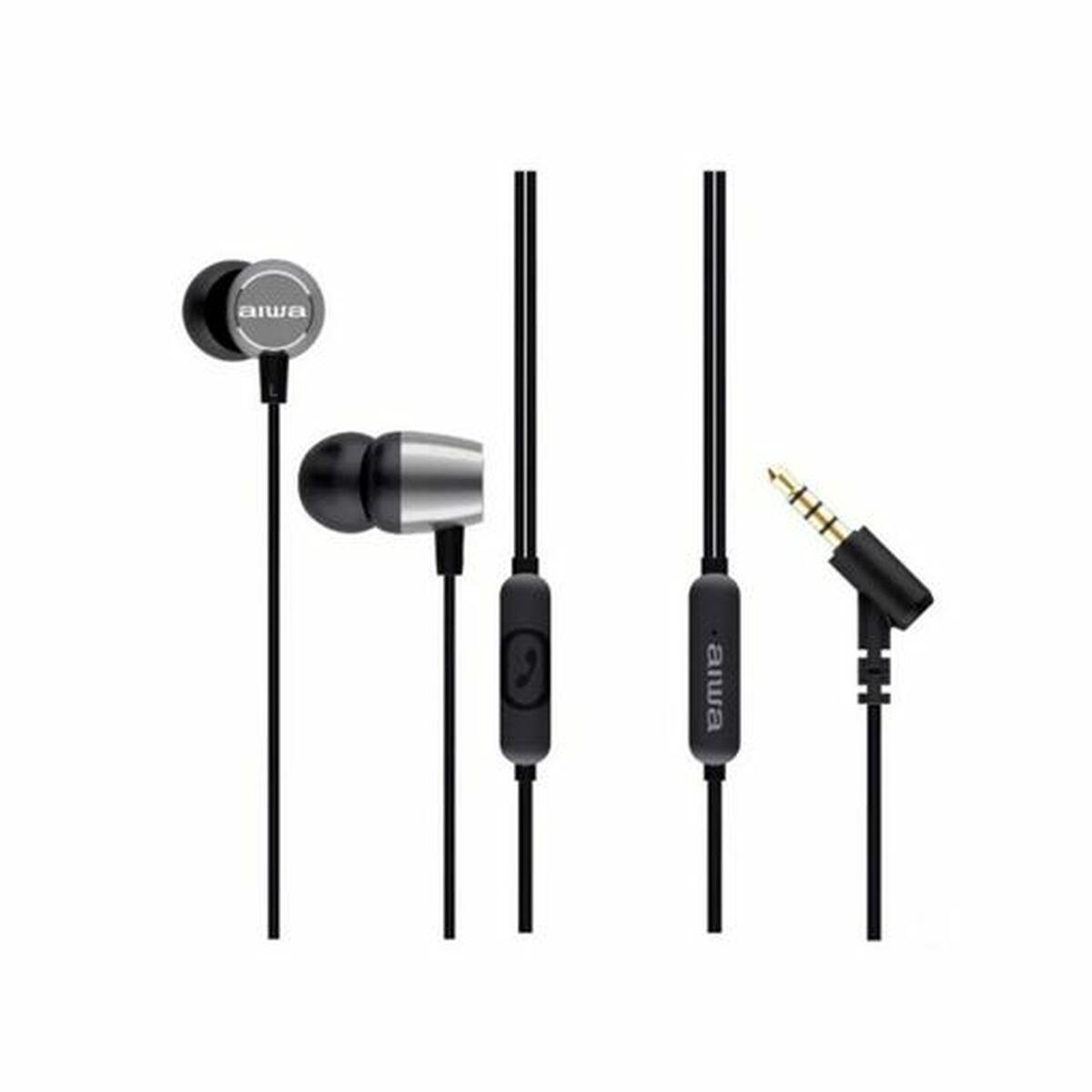 Aiwa ESTM30SL in-ear hovedtelefoner med mikrofon - sølv billede