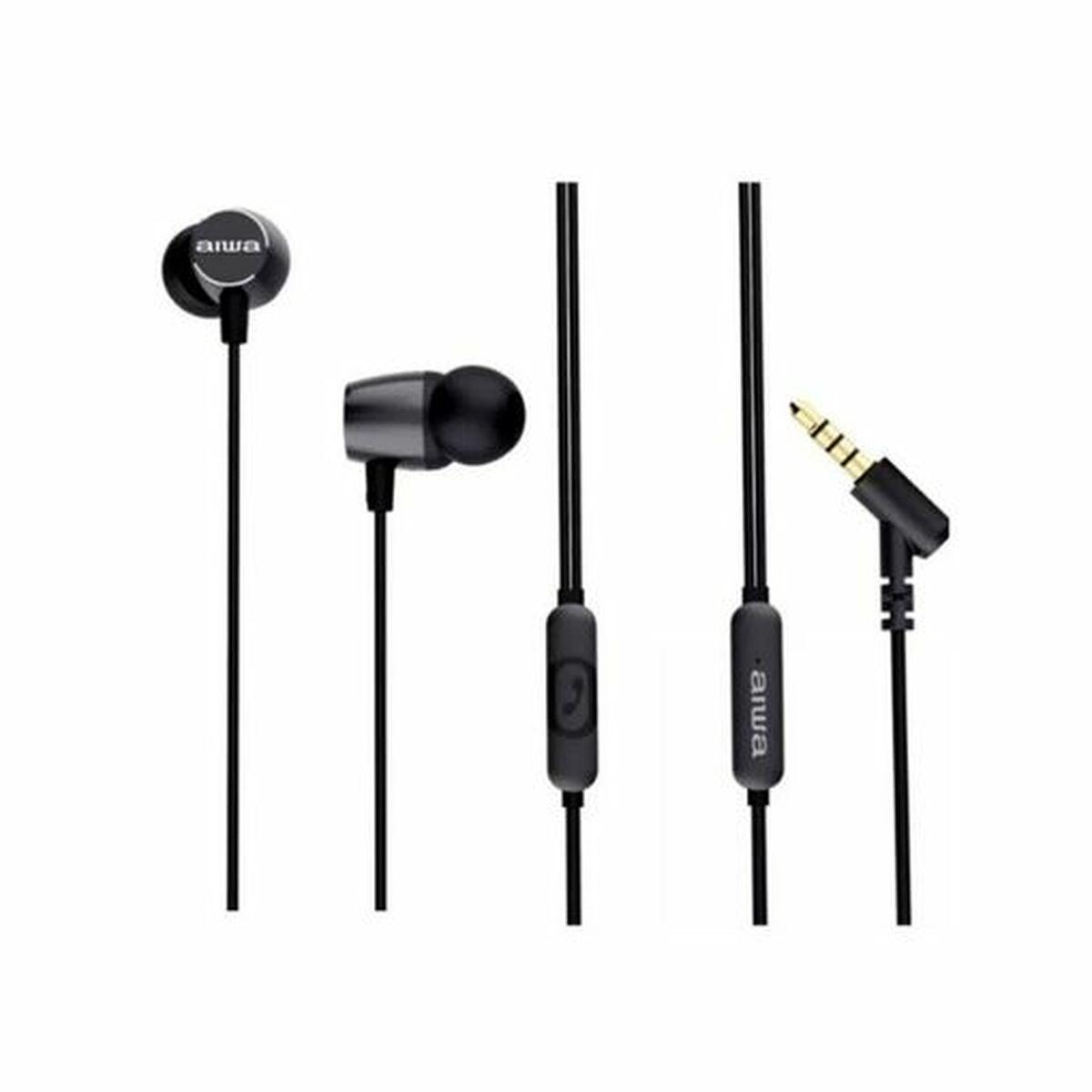 Aiwa ESTM30BK in-ear hovedtelefoner med mikrofon - sort