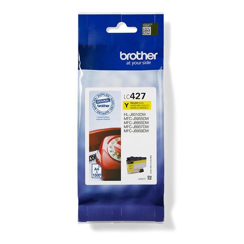 Original blækpatron Brother LC427Y Gul