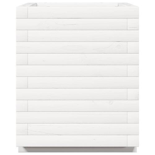 Plantekasse 40x40x49,5 cm massivt fyrretræ hvid