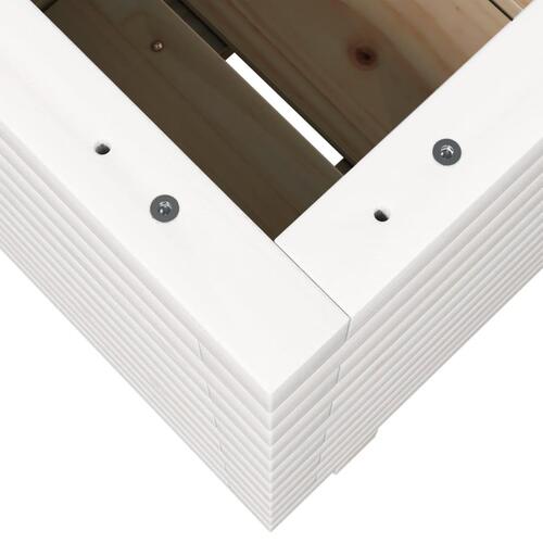 Plantekasse 40x40x49,5 cm massivt fyrretræ hvid