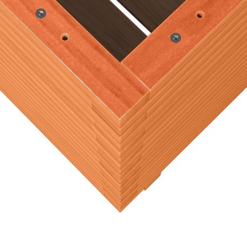 Plantekasse 70x70x72 cm massivt fyrretræ gyldenbrun
