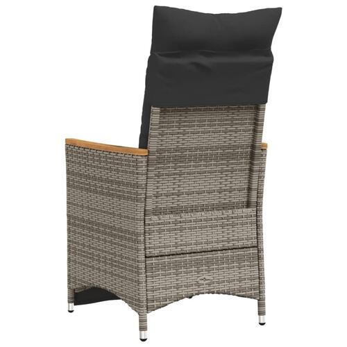 Havelænestole 2 stk. med hynder polyrattan grå