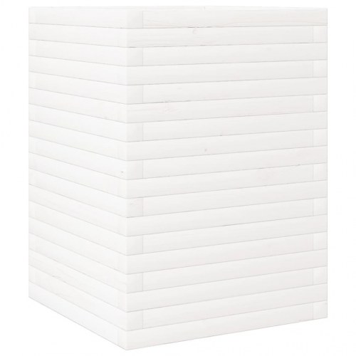 Plantekasse 50x50x68,5 cm massivt fyrretræ hvid