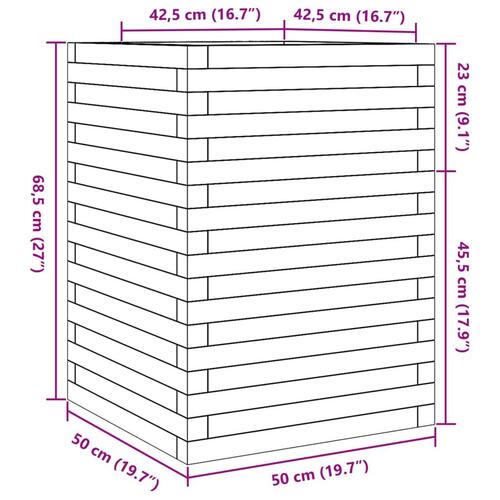 Plantekasse 50x50x68,5 cm massivt douglasgran