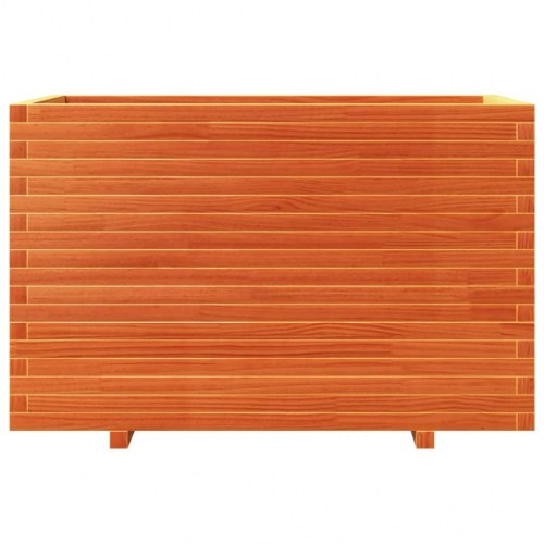 Plantekasse 110x60x72 cm massivt fyrretræ gyldenbrun