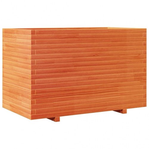 Plantekasse 110x60x72 cm massivt fyrretræ gyldenbrun