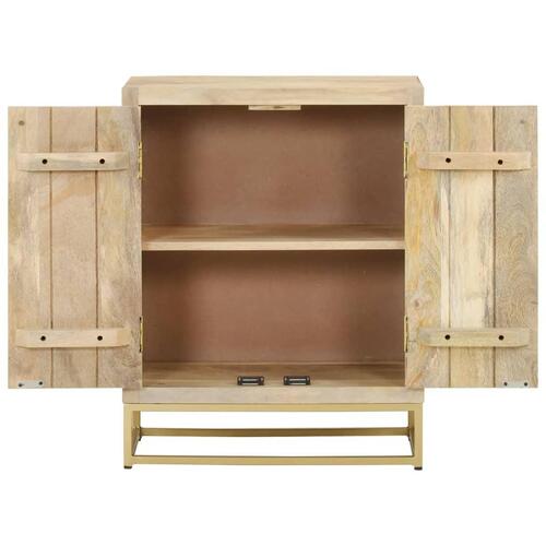 Skænk med 2 låger 55x30x70 cm massivt mangotræ