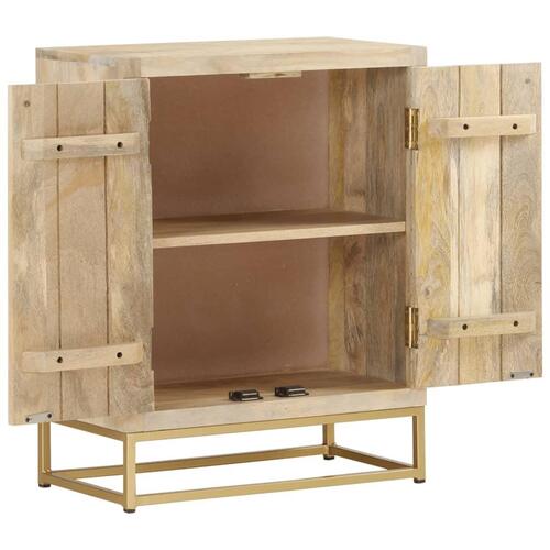 Skænk med 2 låger 55x30x70 cm massivt mangotræ